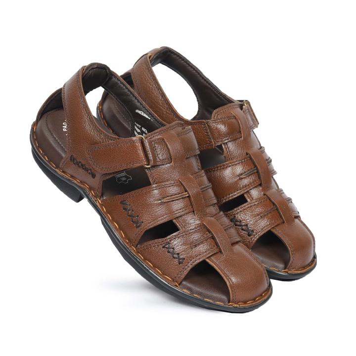 GLOBERS 21007 Sandle for Men | Zel pad Insole for Comfort | Modern Look with Straps | Comfortable ethnic look footwear for Men's