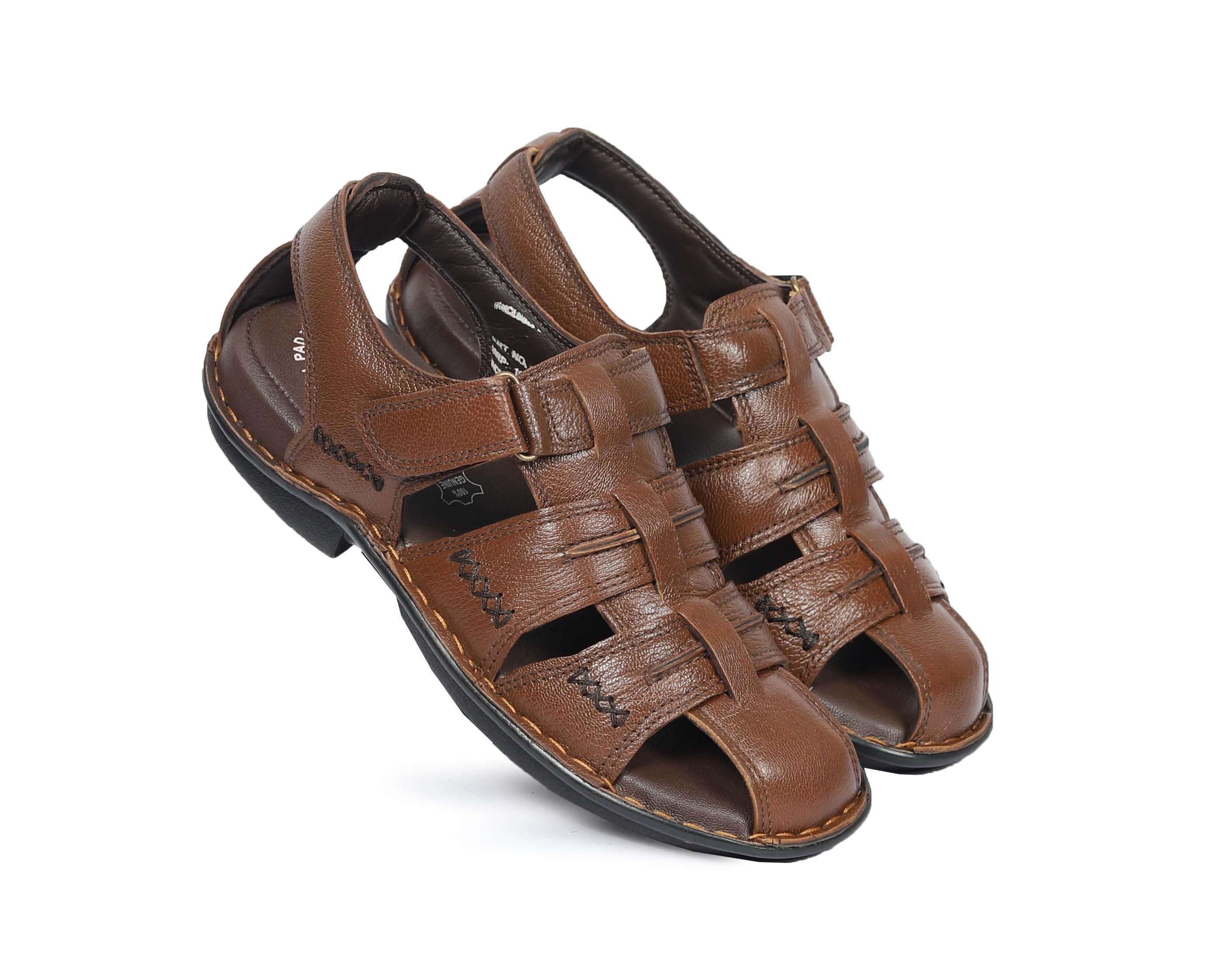 GLOBERS 21007 Sandle for Men | Zel pad Insole for Comfort | Modern Look with Straps | Comfortable ethnic look footwear for Men's