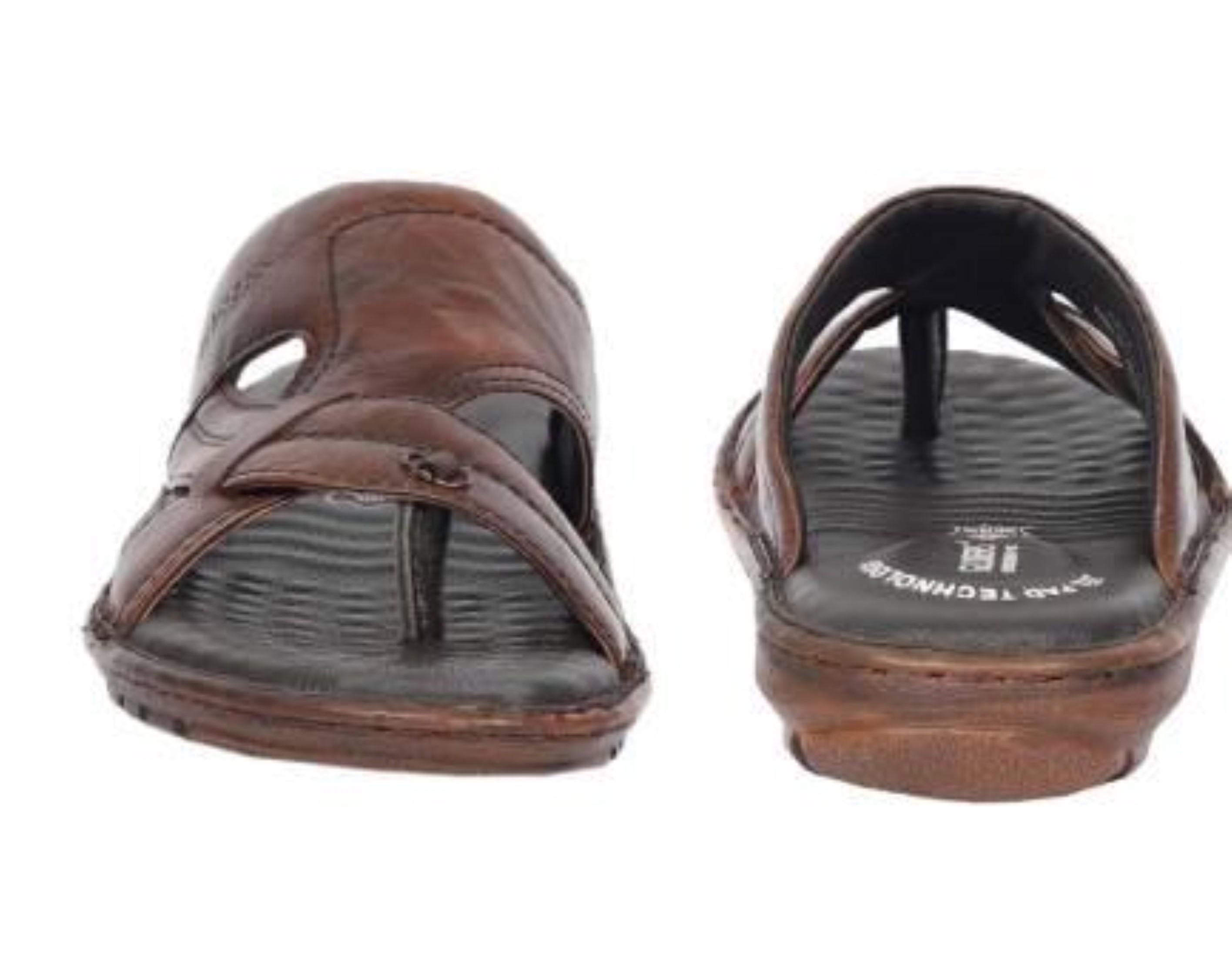 1304002 GLOBERS+  genuine leather chappal with thumb for Men | zel pad inside